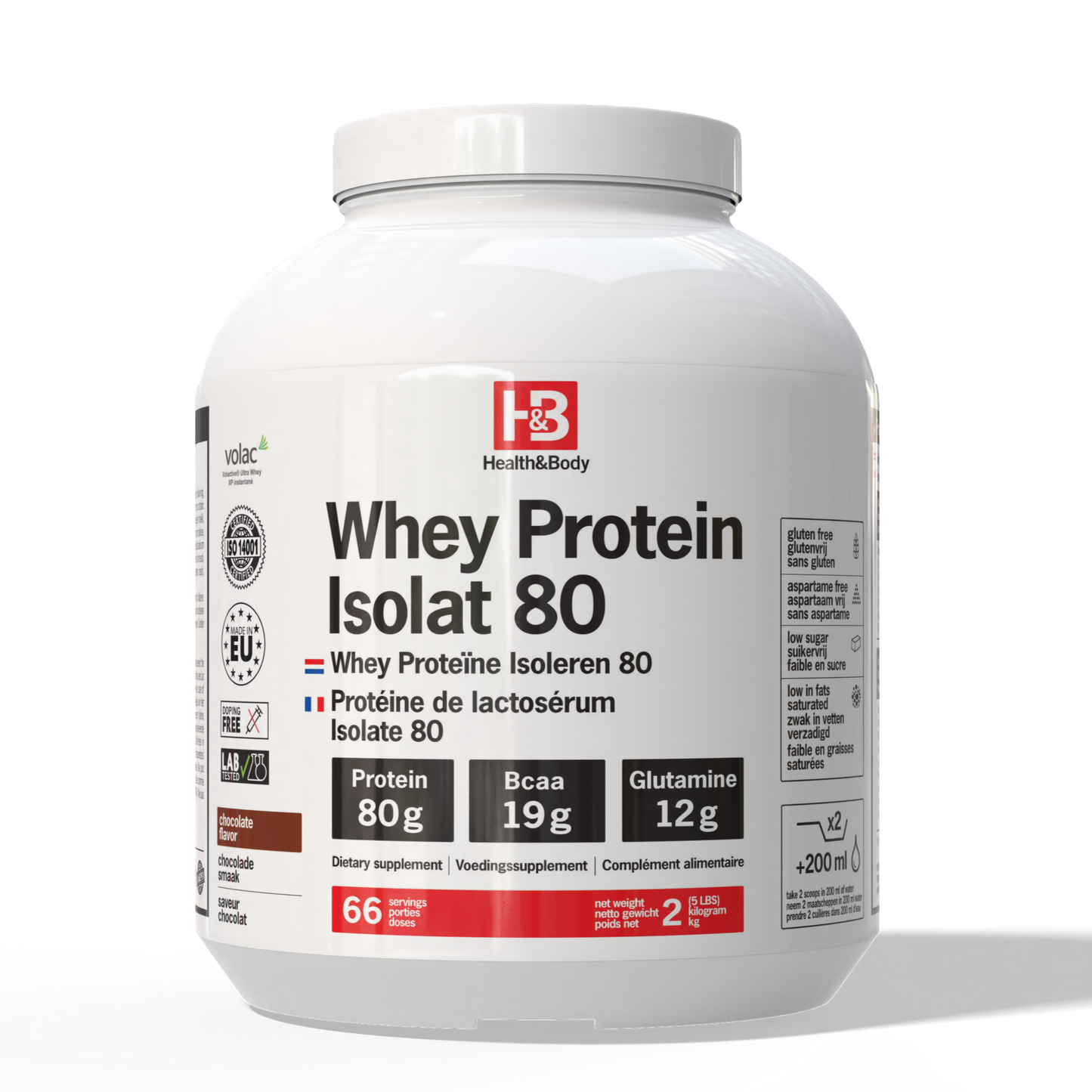 H&B Whey Protein Isolat 80 2KG